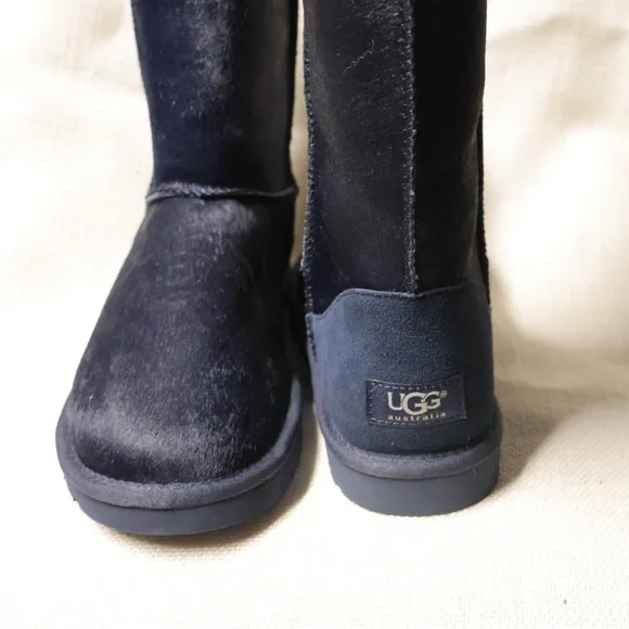 UGG Blue Calf Hair Exotic Classic Short Boots - Picture 2 of 8